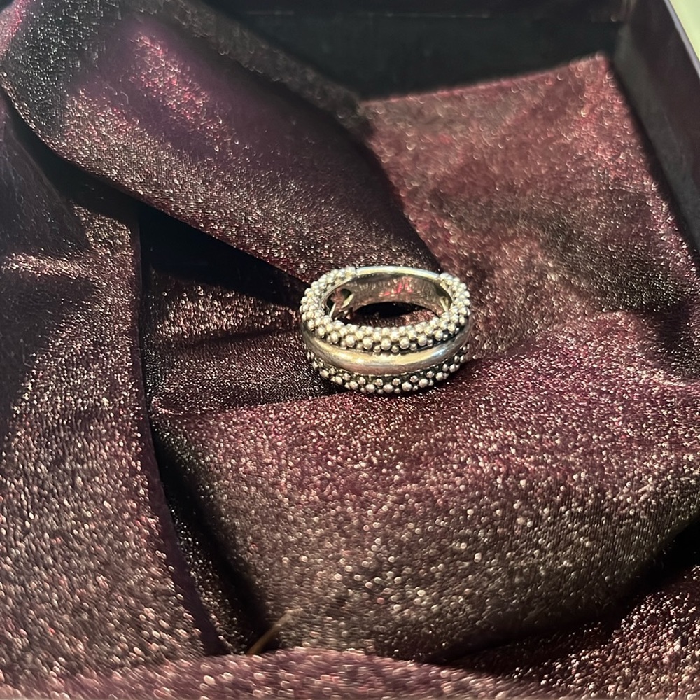 LAGOS Sterling silver caviar ring